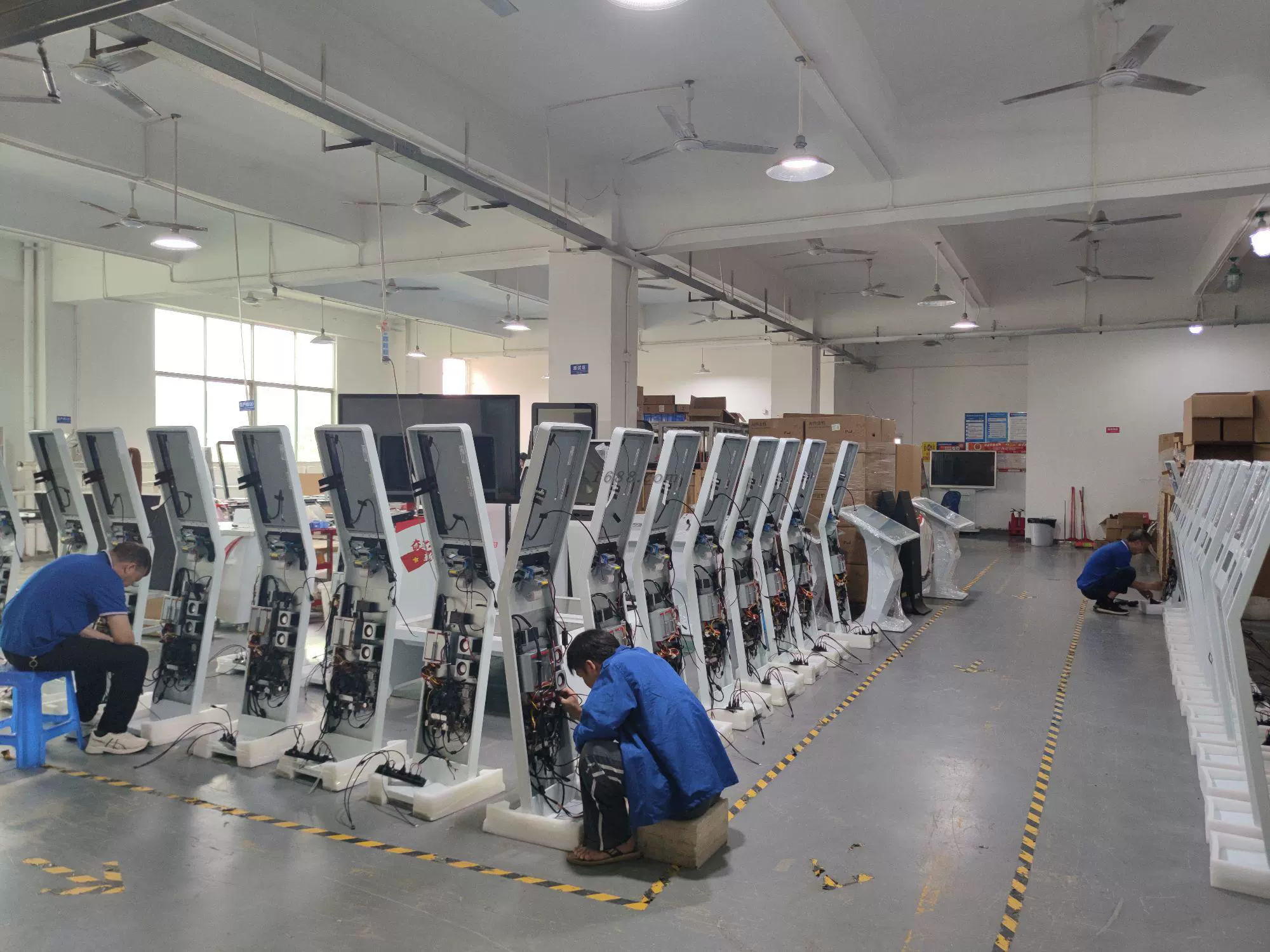 Display aging test area